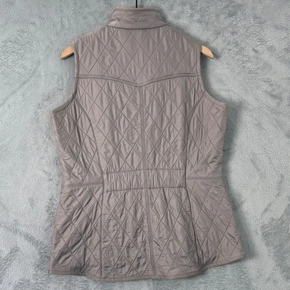 Barbour Vest Womens 10 Beige Quilted Outdoor Classic Quiet Luxury Layering - Picture 2 of 10